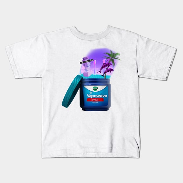 VAPO-WAVE Kids T-Shirt by Jijarugen
